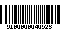 Código de Barras 9100000040523