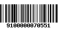 Código de Barras 9100000070551