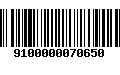 Código de Barras 9100000070650