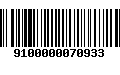 Código de Barras 9100000070933