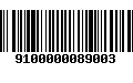 Código de Barras 9100000089003