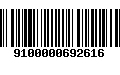 Código de Barras 9100000692616