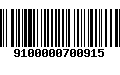 Código de Barras 9100000700915