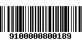 Código de Barras 9100000800189