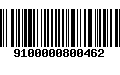 Código de Barras 9100000800462