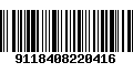 Código de Barras 9118408220416