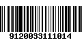 Código de Barras 9120033111014