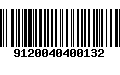 Código de Barras 9120040400132