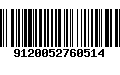 Código de Barras 9120052760514