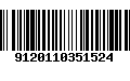 Código de Barras 9120110351524