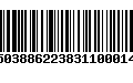 Código de Barras 9150388622383110001498