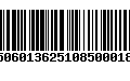 Código de Barras 9150601362510850001858