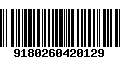 Código de Barras 9180260420129