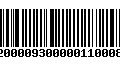 Código de Barras 92000093000001100088