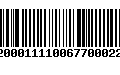 Código de Barras 92000111100677000229