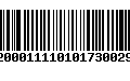 Código de Barras 92000111101017300291