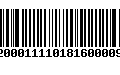 Código de Barras 92000111101816000096