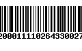 Código de Barras 92000111102643300279