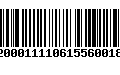 Código de Barras 92000111106155600184