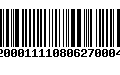 Código de Barras 92000111108062700049