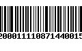 Código de Barras 92000111108714400150