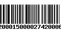 Código de Barras 92000150000274200069