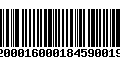 Código de Barras 92000160001845900199