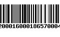 Código de Barras 92000160001865700045