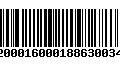 Código de Barras 92000160001886300340