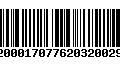 Código de Barras 92000170776203200299