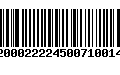 Código de Barras 92000222245007100149