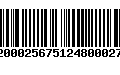 Código de Barras 92000256751248000279