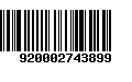 Código de Barras 920002743899