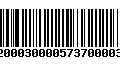 Código de Barras 92000300005737000039