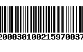 Código de Barras 92000301002159700379