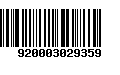 Código de Barras 920003029359