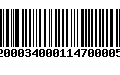 Código de Barras 92000340001147000059