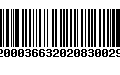 Código de Barras 92000366320208300299