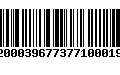 Código de Barras 92000396773771000199