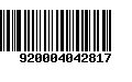 Código de Barras 920004042817