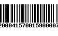 Código de Barras 92000415700159000075