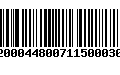 Código de Barras 92000448007115000306