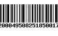 Código de Barras 92000495082518500179