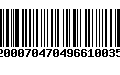 Código de Barras 92000704704966100350