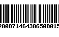 Código de Barras 92000714643065000158