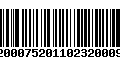 Código de Barras 92000752011023200099