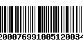 Código de Barras 92000769910051200340