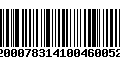 Código de Barras 92000783141004600529
