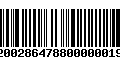 Código de Barras 92002864788000000199