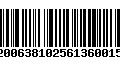 Código de Barras 92006381025613600150